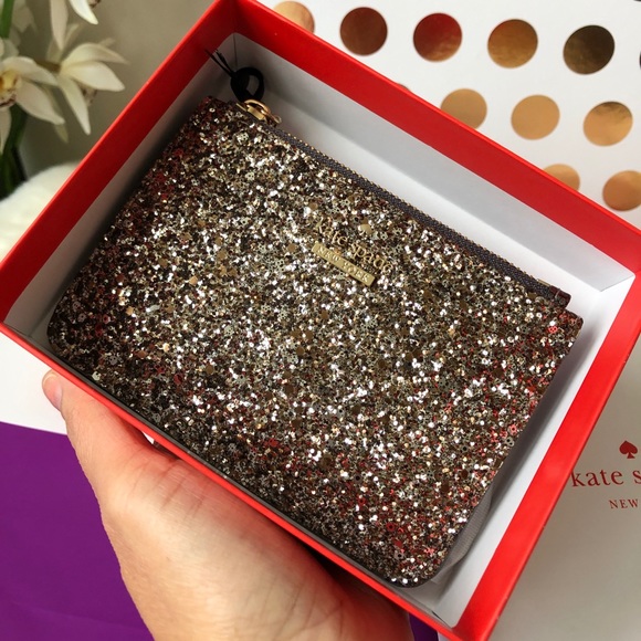 🌹Kate Spade Glittery Credit Card  Coin purse 🌹 - Picture 2 of 5
